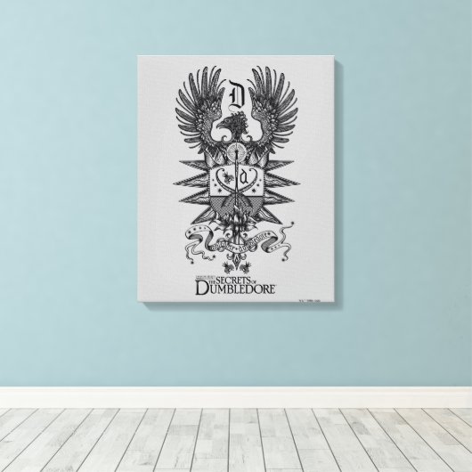 Dumbledore's Crest Canvas Afdruk (Insitu (Houten vloer))