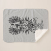 Dumbledore's Crest Sherpa Deken (Voorkant (horizontaal))