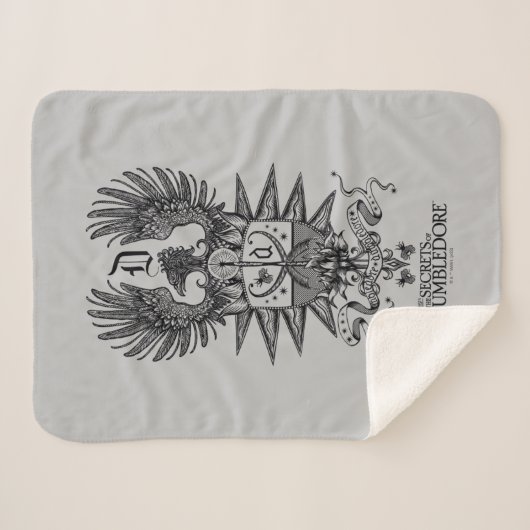 Dumbledore's Crest Sherpa Deken (Voorkant (horizontaal))