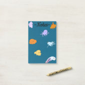 Dumbo-achtige octopussen post-it® notes (Op bureau)
