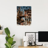 DUMBO Brooklyn New York — Iconische Brug Poster (Thuiskantoor)