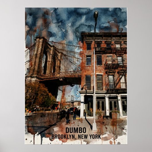 DUMBO Brooklyn New York — Iconische Brug Poster (Voorkant)