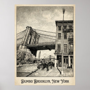 DUMBO Brooklyn New York — Iconische Brug Poster