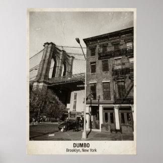 DUMBO Brooklyn New York — Iconische Brug Poster