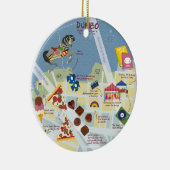 Dumbo Brooklyn New York Map  tweezijdig Keramisch Ornament (Rechts)