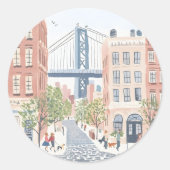 DUMBO Brooklyn Watercolor Sticker (Voorkant)