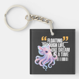 Dumbo Octopus Citaat - Drijven Door Het Leven Sleutelhanger