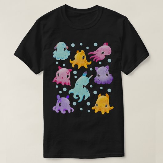Dumbo Octopus, Cute Octopus Gift, Cute Waterverf T-shirt (Design voorkant)