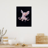 Dumbo Octopus — Diepzee Impasto Olie Schilderkunst Poster (Keuken)
