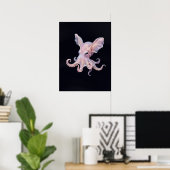 Dumbo Octopus — Diepzee Impasto Olie Schilderkunst Poster (Thuiskantoor)