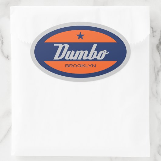 Dumbo Ovale Sticker (Tas)