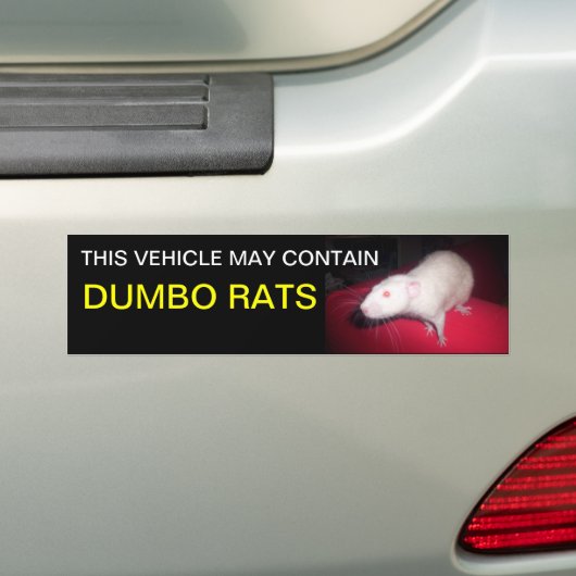 Dumbo ratten bumper sticker (Op auto)