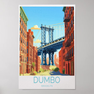 Dumbo Travel Poster Dumbo New York Muur