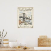 Dumbo Waterfront Schets Brooklyn Poster (Keuken)