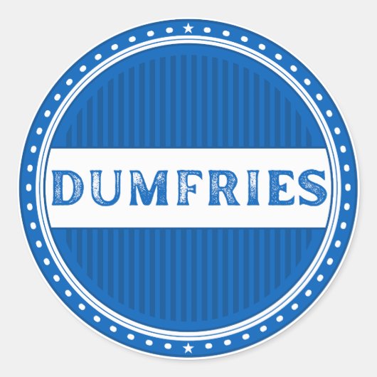 Dumfries City Pride Embleem – Schotse identiteit Ronde Sticker (Voorkant)