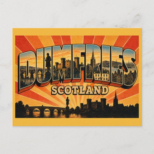 Dumfries Schotland Devorgilla Brug Briefkaart (Voorkant)
