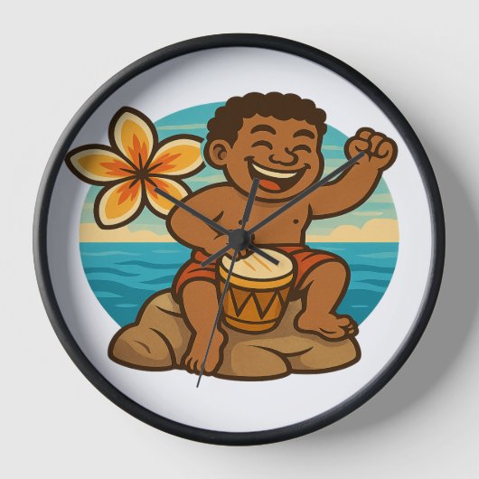 Dumi Ocean Drummer Clock (Voorkant)