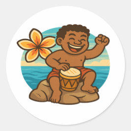 Dumi Ocean Drummer Ronde Sticker