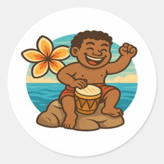 Dumi Ocean Drummer Ronde Sticker