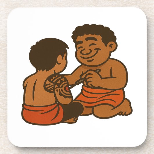 Dumi Tatau Artist Bier Onderzetter (Voorkant)