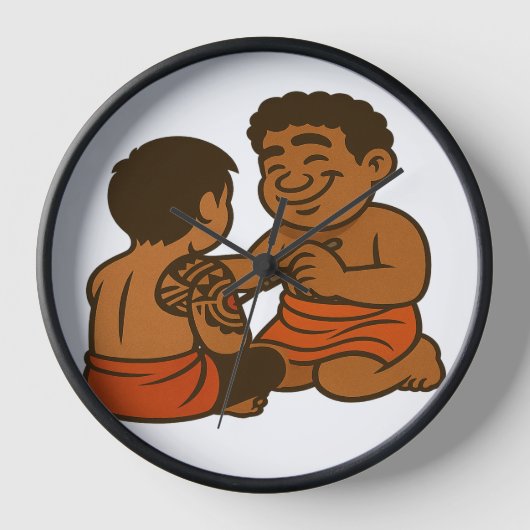 Dumi Tatau Artist Clock (Voorkant)