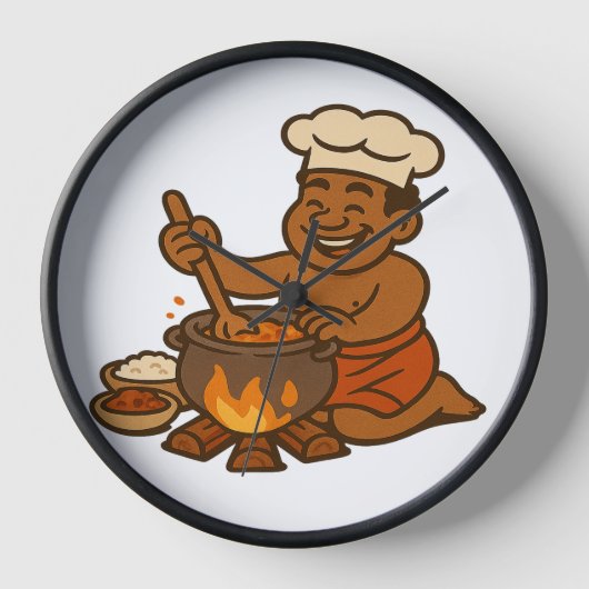 Dumi Village Chef Clock (Voorkant)