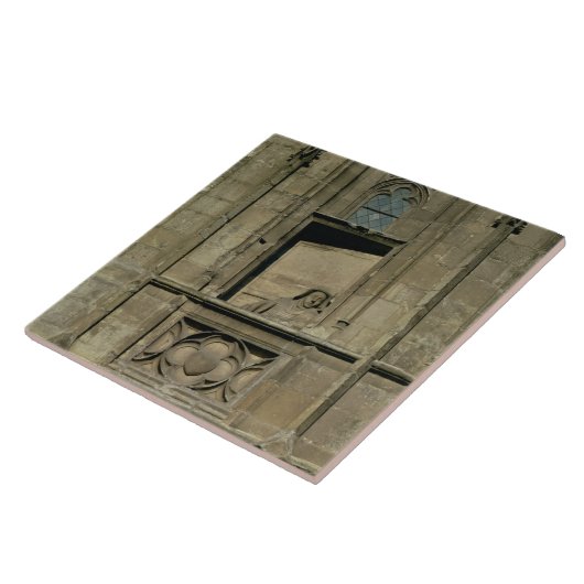 Dummvenster in de ingangsfaçade met een afbeelding tegeltje (Zijkant)