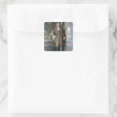 Dummy board, figuur van een man, c.1690 vierkante sticker (Tas)