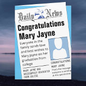 Dummy Newspapier Headlines Afstuderen Kaart