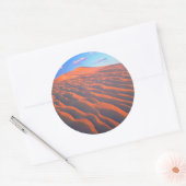 Dumont Dunes, Sand Dunes en Clouds Ronde Sticker (Envelop)