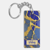 Dumortierite Quartz Geïnspireerde Sleutelhanger (0 (Voorkant Links)