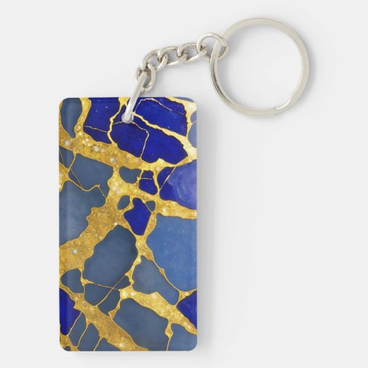 Dumortierite Quartz Geïnspireerde Sleutelhanger (0 (achterkant)