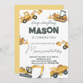 Dump alles bouw verjaardag kaart (Voorkant / Achterkant)