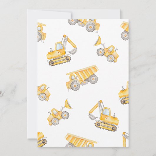 Dump Alles Bouw Verjaardag Uitnodigingen (Achterkant)