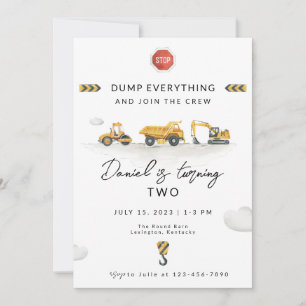 Dump Alles Construction Birthday Invision Kaart