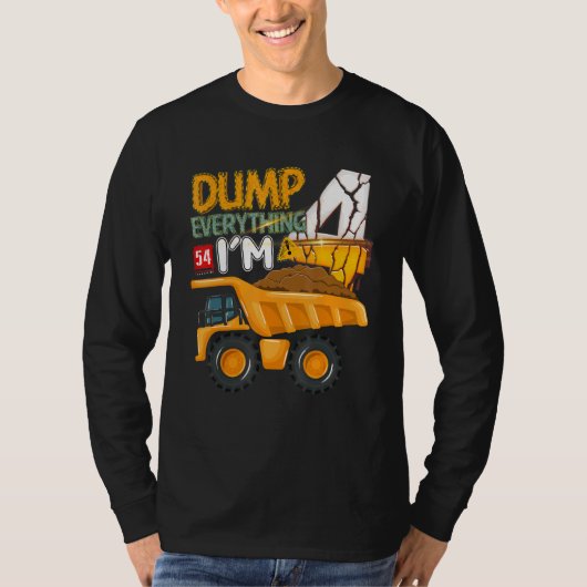 Dump alles IM 4 jaar oud 4e verjaardag Constru T-shirt (Voorkant)