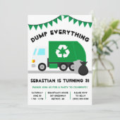 Dump alles! Vuilnis, Recycling Vrachtwagen Verjaar Kaart (Staand voorkant)