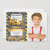 Dump alles wat het is de bouw verjaardag foto kaart (Voorkant)