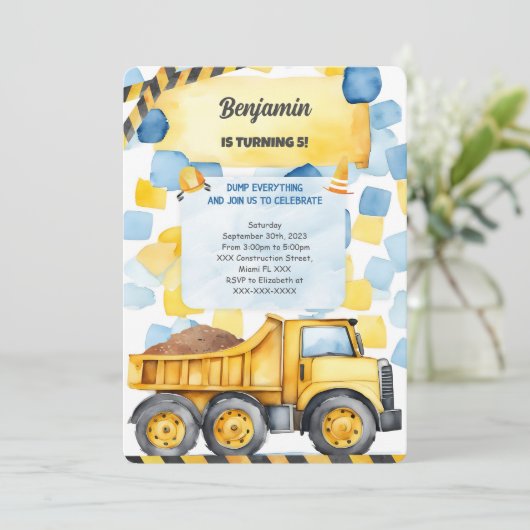 Dump alles wat het is verjaardag kaart (Staand voorkant)