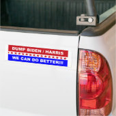 Dump Biden / Harris kunnen we beter doen! Bumpersticker (Op Truck)
