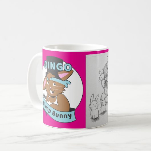 Dump Bunny mok kunst van Pandabunny (Voorkant links)