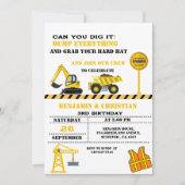 Dump Cruck constructie Vervoer Verjaardag Kaart (Voorkant)