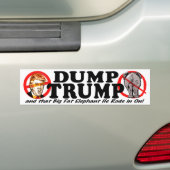 Dump Donald Trump 2016 Bumpersticker (Op auto)