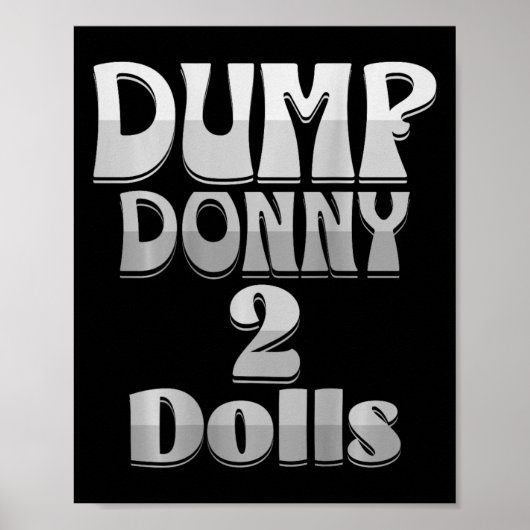 Dump Donny 2 Poppen Twee Poppen Trump Tarieven Hum Poster (Voorkant)