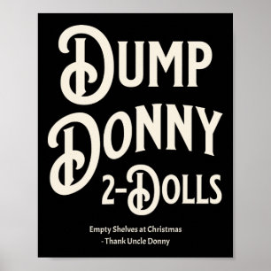 Dump Donny 2 Poppen Twee Poppen Trump Tarieven Hum Poster