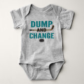 Dump en Change Hockey Baby Bodysuit Blauwgroen Sti (Voorkant)
