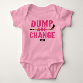 Dump en Change Hockey Baby Girl Pink Bodysuit