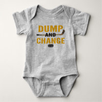 Dump en Change Hockey Baby Zwart en Gouden Sticks
