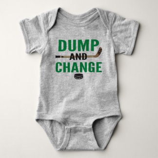 Dump en verander hockey baby body groene sticks romper