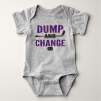 Dump en verander Hockey Baby Body Paarse Sticks